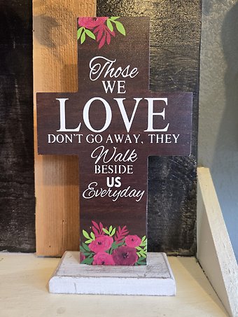 Floral cross, those we love
