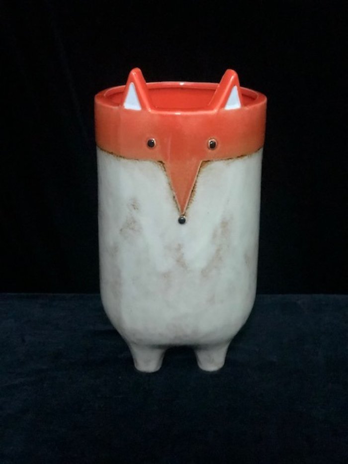 Ceramic Fox Vase