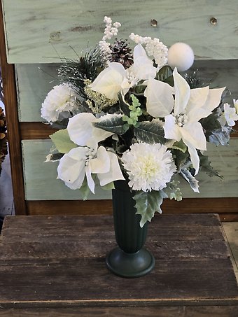 White Christmas silk cone