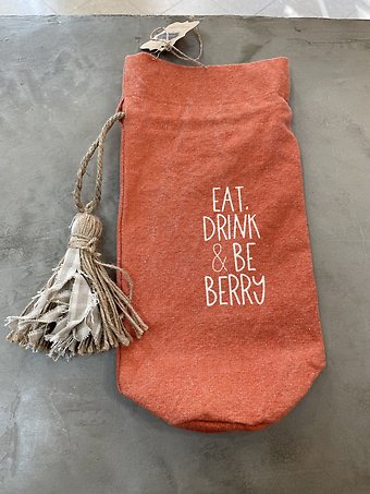 Eat Drink and Be Berry Wine Bag