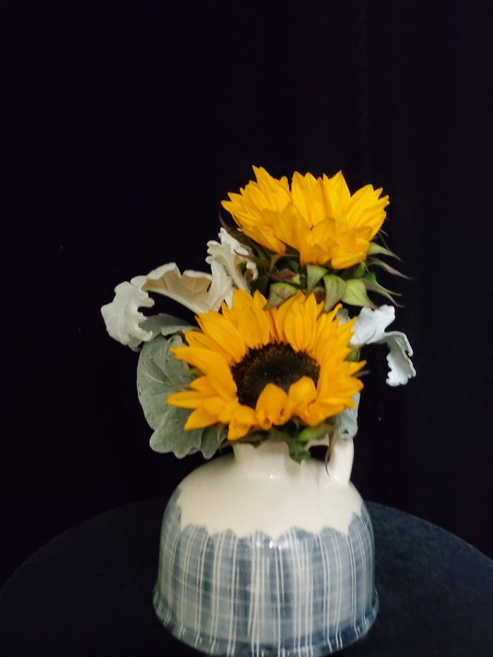 Sunflowers in a Country Jug
