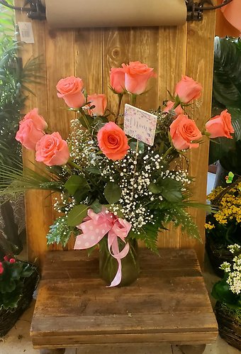 Mother\'s Day dozen coral roses
