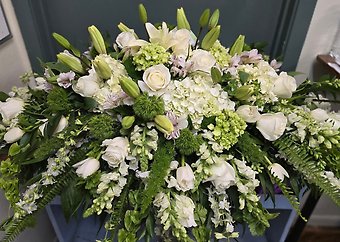 Calm meadow casket spray