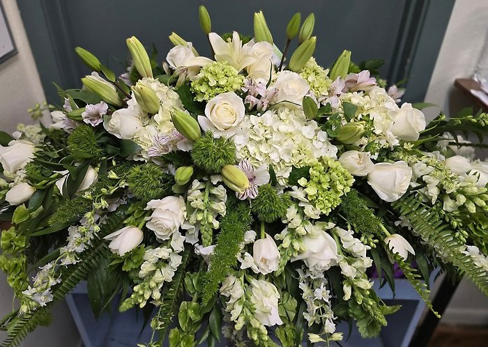 Calm meadow casket spray