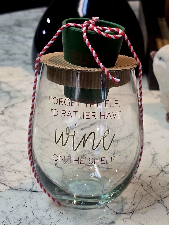 Forget Elf on a Shelf...wine glass