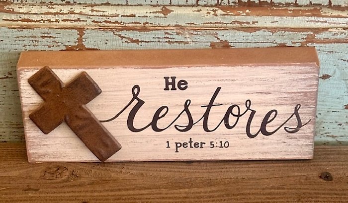 He Restores Ceramic Plaque