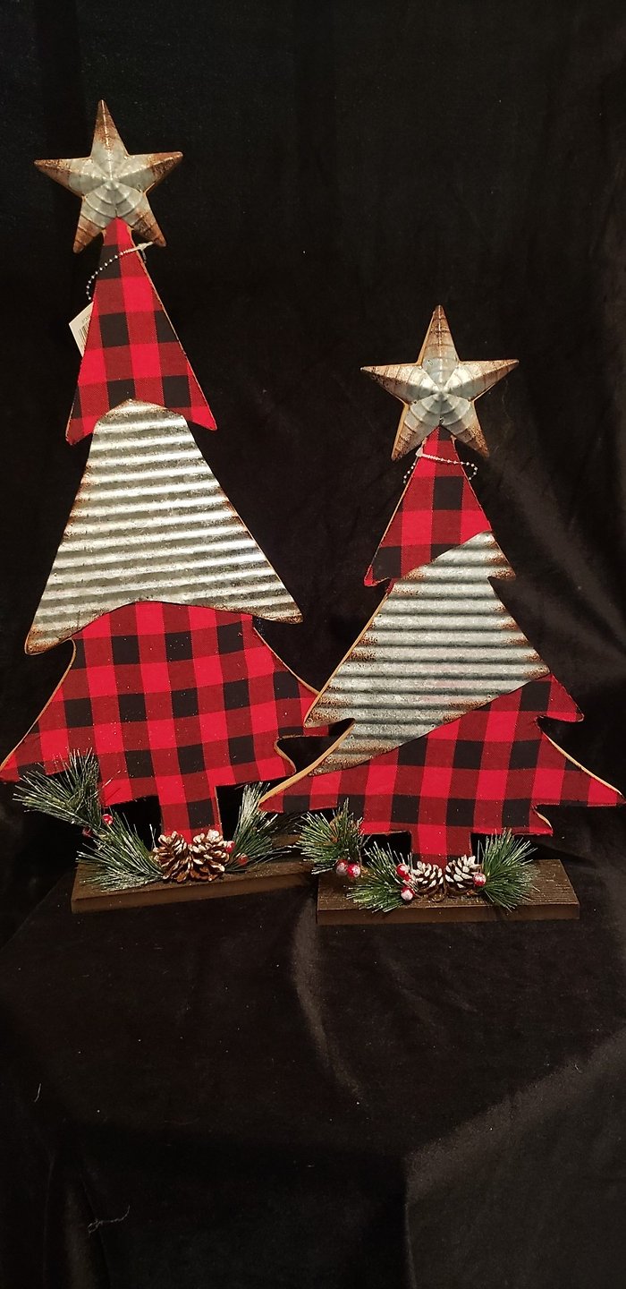 Plaid Christmas Tree Set