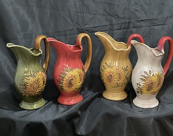 Sunflower pitcher 4 piece set