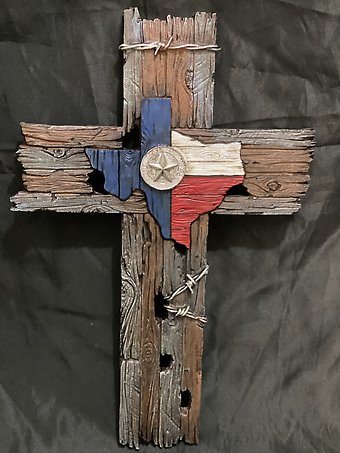Texas Barb wire cross