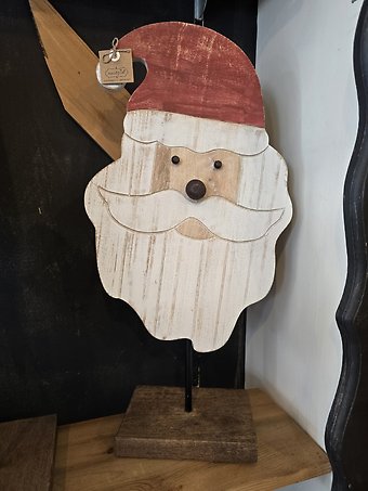 Wooden Santa table sitter large
