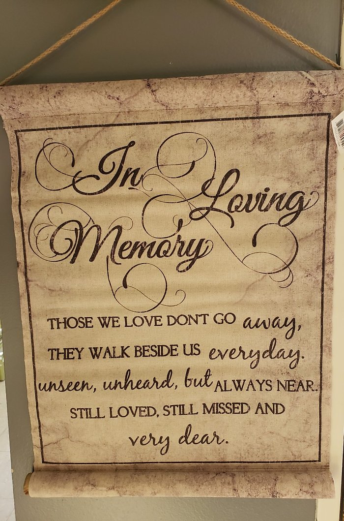 In loving memory scroll
