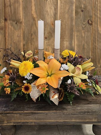 Golden sunset centerpiece