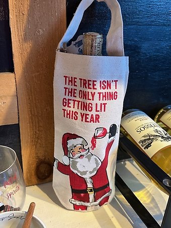 Santa Wine Bag