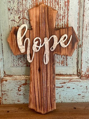 Hope Rustic Wooden Cross
