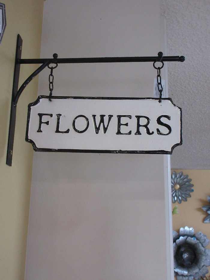 Flowers Metal Sign