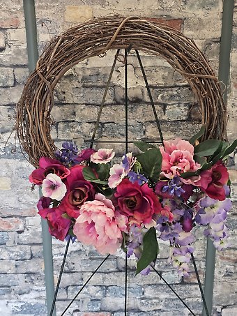 Grapevine spring silk wreath