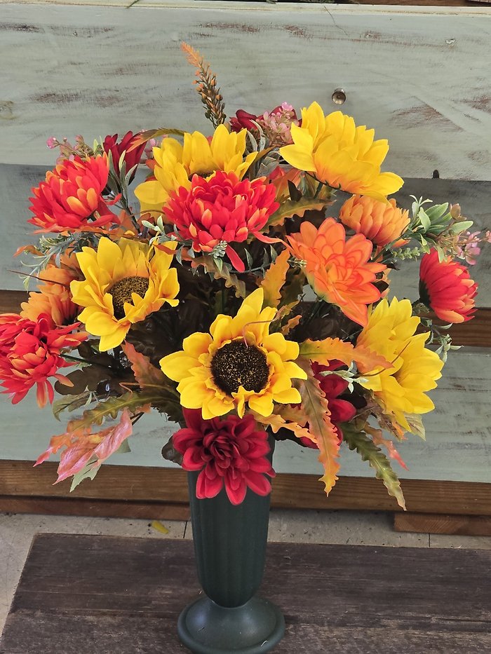 Fall silk cone arrangement
