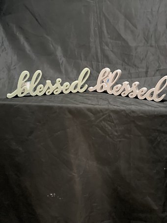 Blessed wooden sign