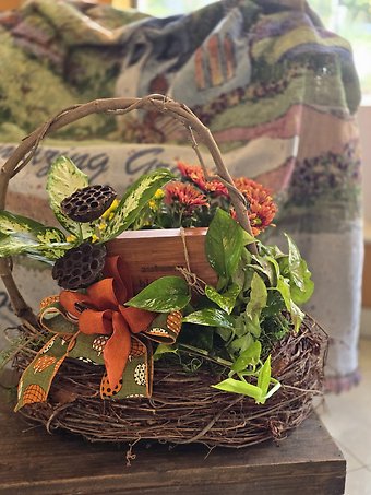 Autumn festival plant basket