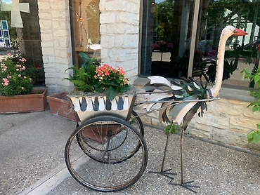 Ostrich Bicycle planter
