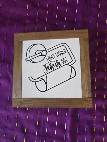 WWJD woodin plaque
