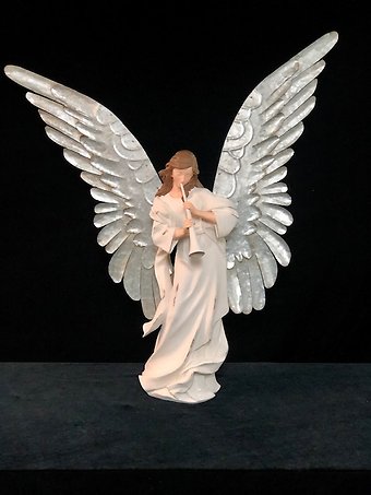 Large Angel with metal wings - Horn