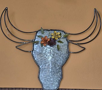 Tin Longhorn Wall art