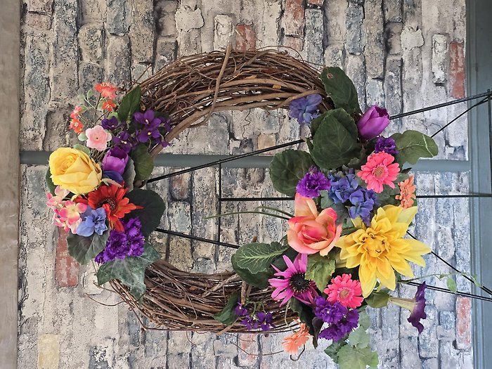 Sunny spring grapevine wreath