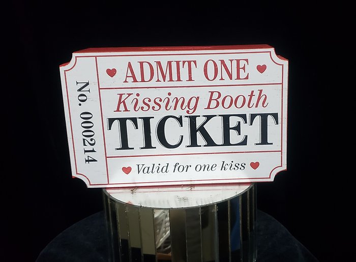 Kissing booth ticket